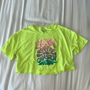 neon green sun chaser short sleeve shirt